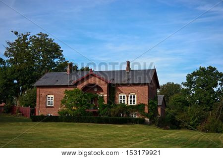 Beautiful Gisselfeld park palace and cloister, Denmark
