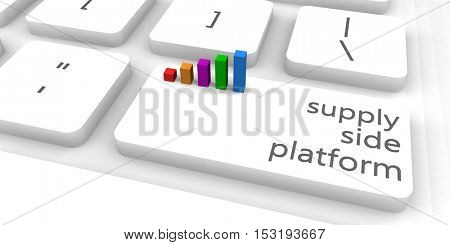 Supply Side Platform or SSP as Concept 3D Illustration Render