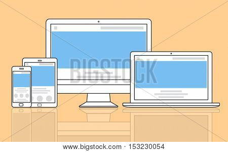 Web Design Template Copy Space Concept