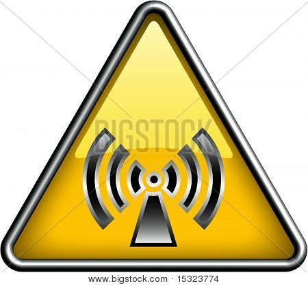 Icono de las radiaciones no ionizantes, símbolo