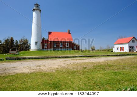 Tawas Point Lighthouse, built in 1876, Lake Huron, Michigan, USA