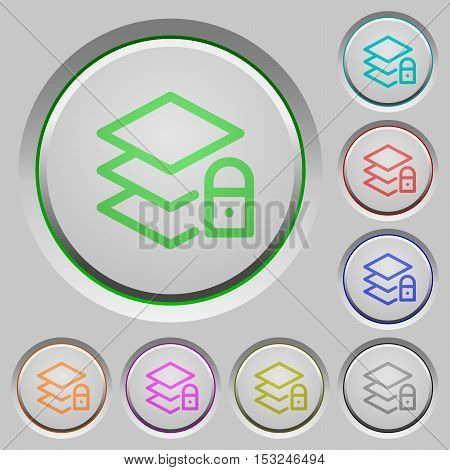 Locked layers color icons on sunk push buttons