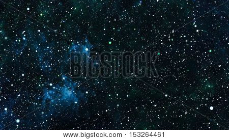 Deep space background with stardust and shining star. Milky way cosmic background. Star dust and pixie dust glitter space backdrop. Space stars and planet conceptual image.