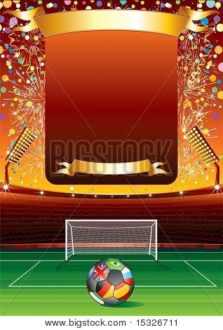 Fotboll festliga vektor bakgrund