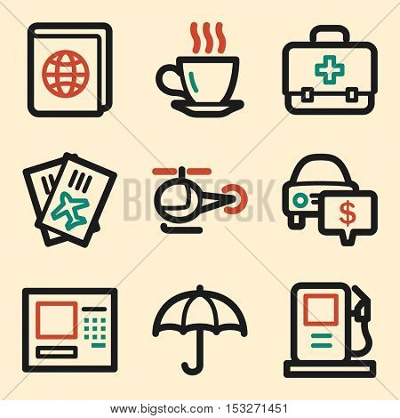 Vacation icon, transport vector web sign.  Trip mobile icon. Iinfographics symbols.