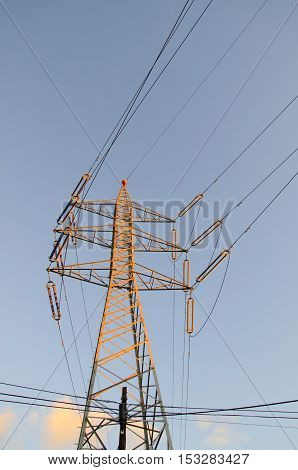 View Of  Power Transmission Tower
