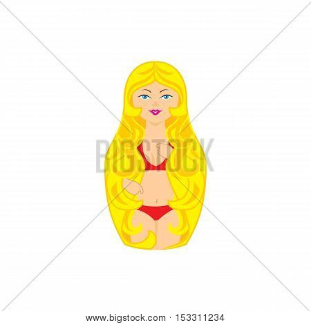 Vector russian doll Flat style eps jpg