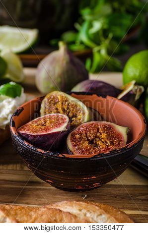 Fresh Baguette With Figs