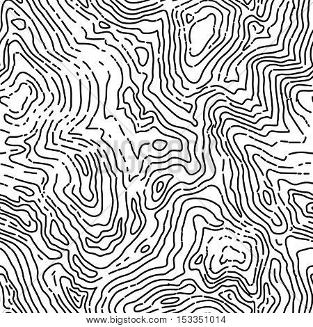 Seamless topographic contour map pattern. Vector seamless background.