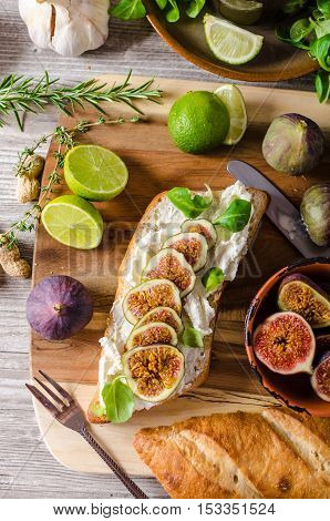 Fresh Baguette With Figs