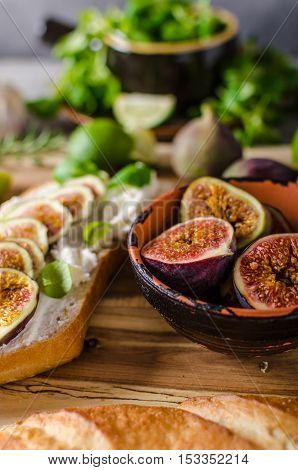 Fresh Baguette With Figs