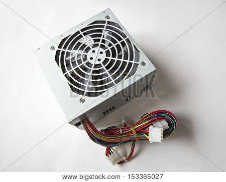 Psu. Power Supply Unit On The White Background
