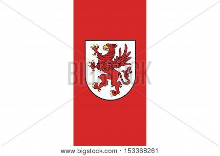 Flag of West Pomeranian Voivodeship or West Pomerania Province in northwestern Poland