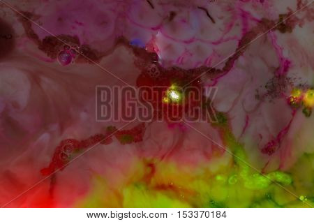 Colorful abstract space images with blended colors