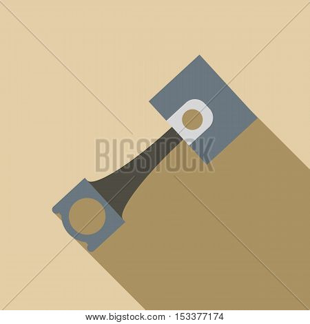 Piston icon. Flat illustration of piston vector icon for web isolated on beige background