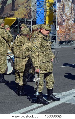 Ukrainian nazionalists celebrate the Day of OUN-UPA (Organisation of Ukrainian Nazionalists - Ukrainian Peoples Army). October 14,2016,Kiev, Ukraine