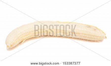 Unskin banana isolated on a white background