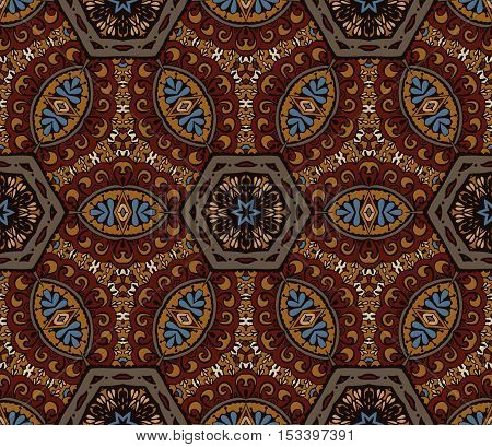 tribal ethnic bohemia fashion abstract floral indian pattern