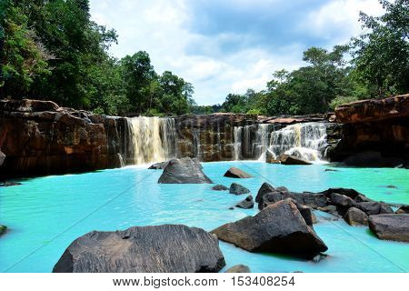 Natural View of Waterfall in Tadton National Park at Chaiyaphum Province Thailand