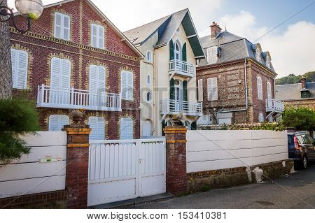 French Traditional House. Etretat, Normandy, France