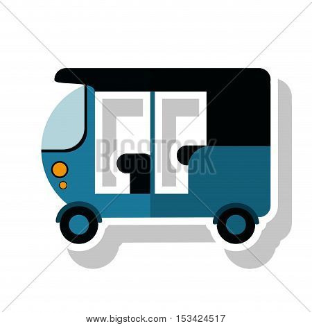 three wheeler vehicle icon. transportation travel and trip theme. Isolated design. Vector illustration