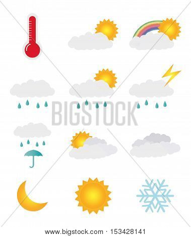 a weather icon set on a white background