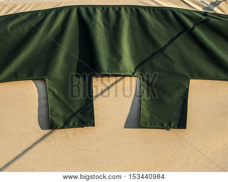 Old medival tent design replica made with fabric.
