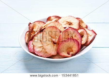 Apples chips in bowl fruit healthy snack