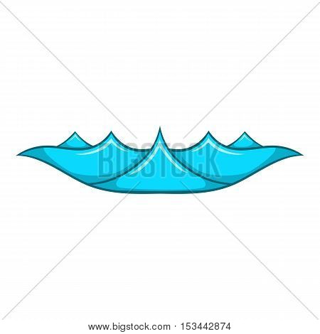 Small ocean waves icon. Cartoon illustration of small ocean waves vector icon for web