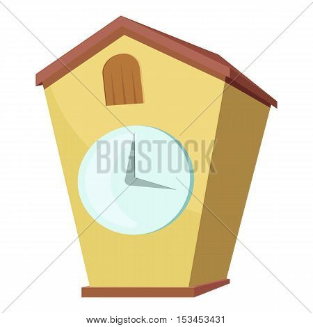 Cuckoo clock icon. Cartoon illustration of cuckoo clock vector icon for web