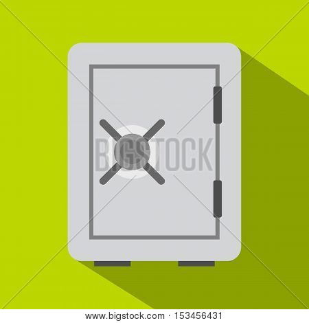 Safety deposit box icon. Flat illustration of safety deposit box vector icon for web