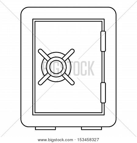 Safety deposit box icon. Outline illustration of safety deposit box vector icon for web
