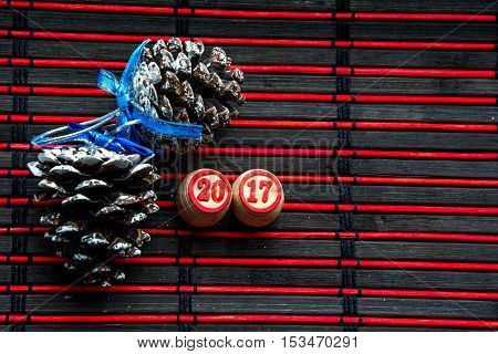 digits of the year with a bump fir
