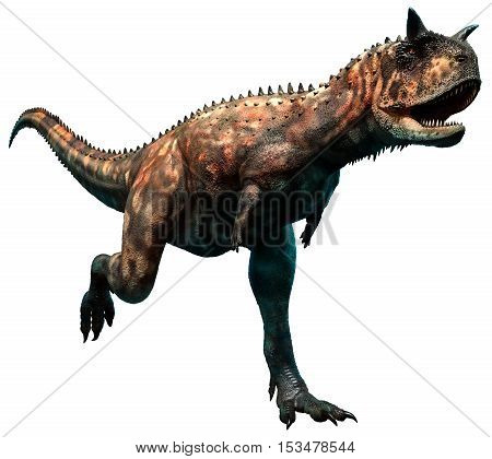 Carnotaurus dinosaur from the cretaceous era 3D illustration
