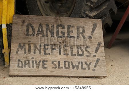  The notice about minefields