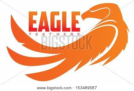 simple image of an eagle vector emblem