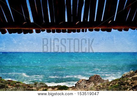 Seascape with a view point out the the Atlantic Ocean