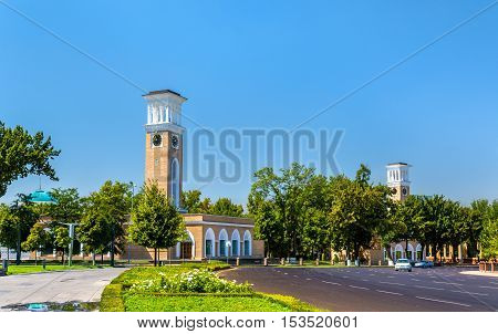 The Clock Towers in Tashkent, the capital of Uzbekistan
