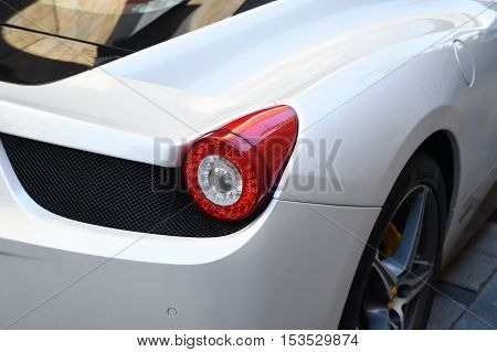 White Supercar Ferrari 458 Spider