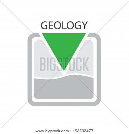 Vector sign geologist. Search of water isolated ilustration