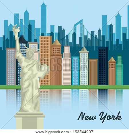 new york city cityscape vector illustration design