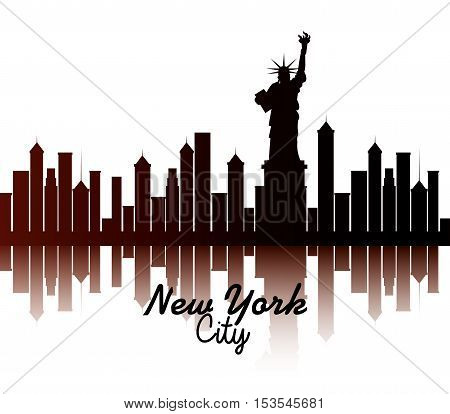 new york city cityscape vector illustration design
