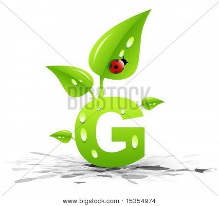 G 문자입니다. 그린 개념