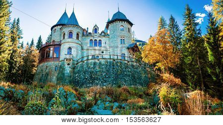 Romantic castles from Fairy tales - Savoia castle in Valle d'Aosta