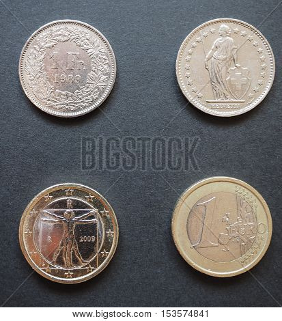 Swiss Francs And Euros