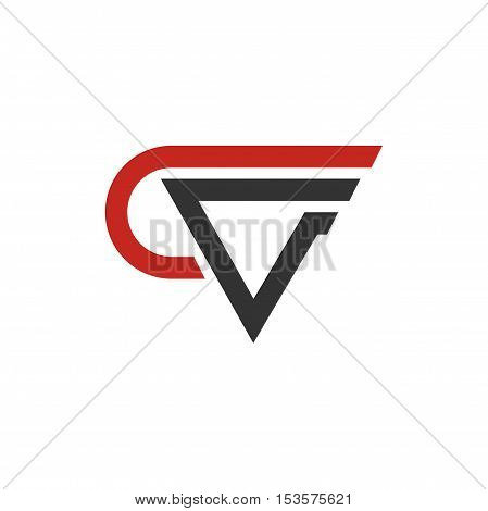 CV letter initial logo design, CV letter