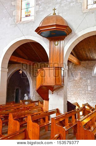 Loix France - september 26 2016 : the Sainte Catherine church