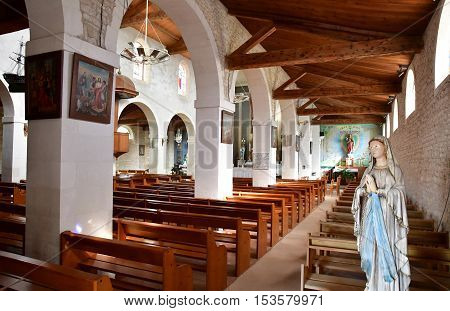 Loix France - september 26 2016 : the Sainte Catherine church