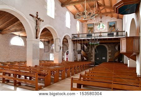 Loix France - september 26 2016 : the Sainte Catherine church