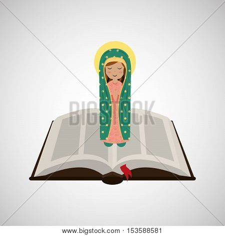 virgin mary guadalupe blessed bible design vector illustration eps 10
